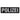 Black Velcro sign, reflective silver writing